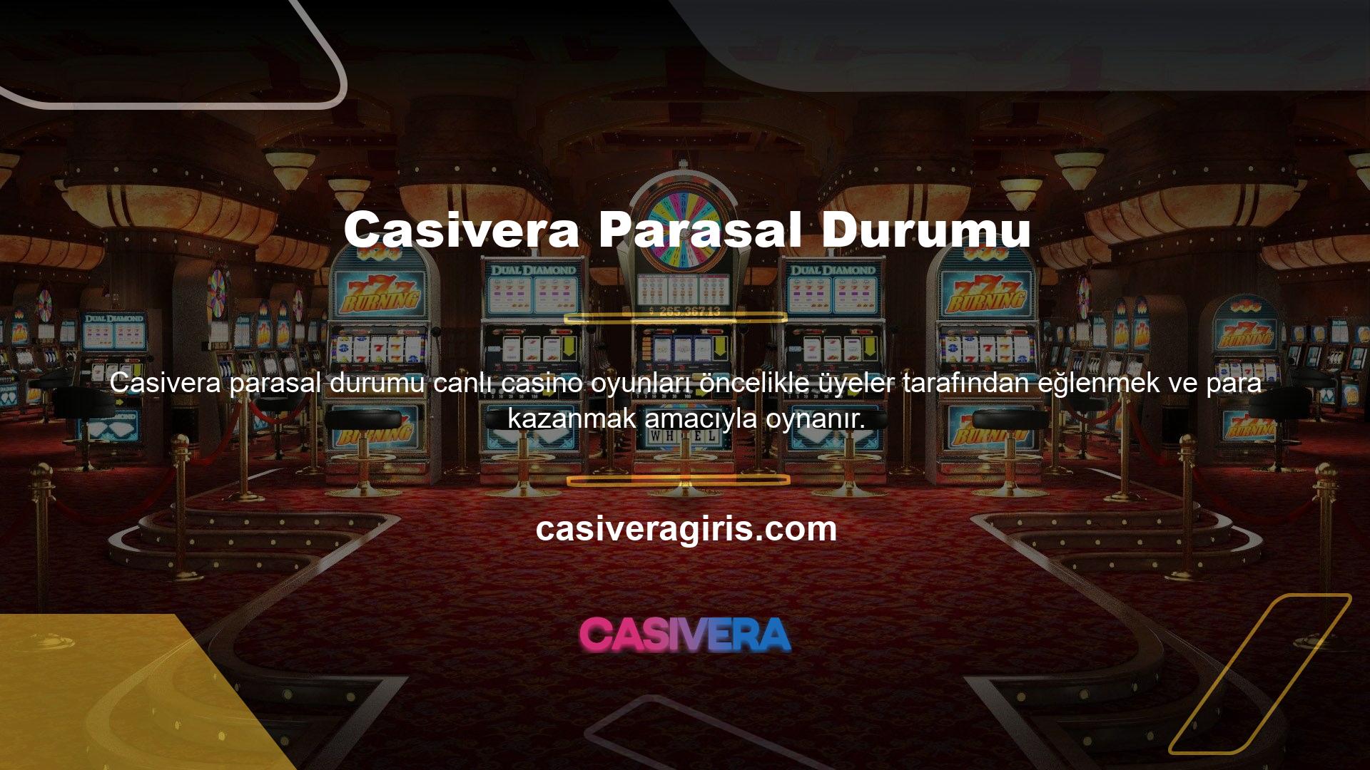Casivera Canlı Casino'nun gelir profili incelendiğinde mükemmel sonuçların elde edildiği görülmektedir